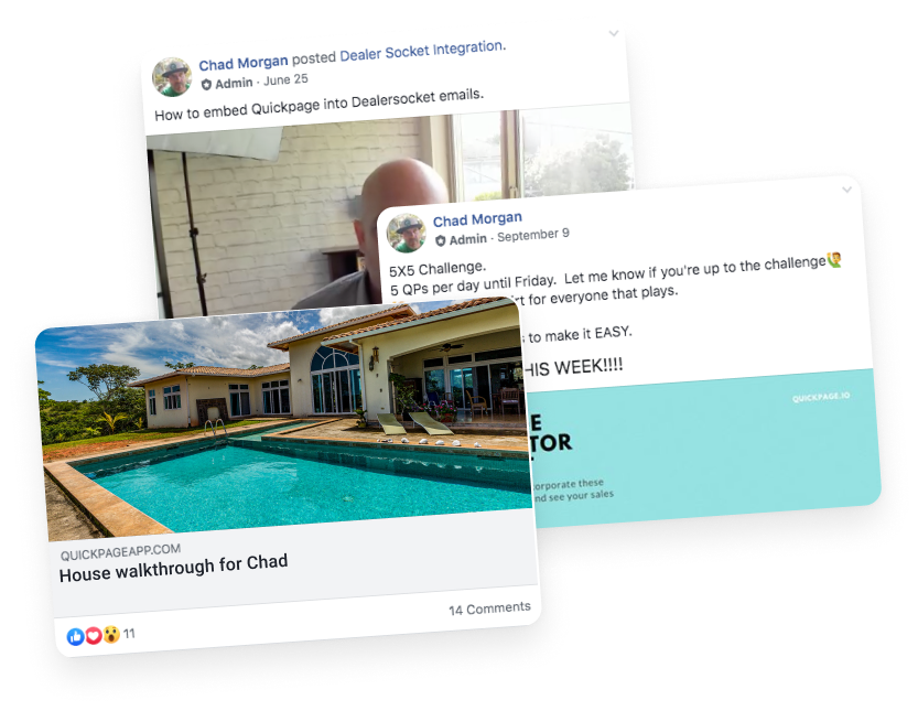 Exclusive Quickpage Facebook Membership.