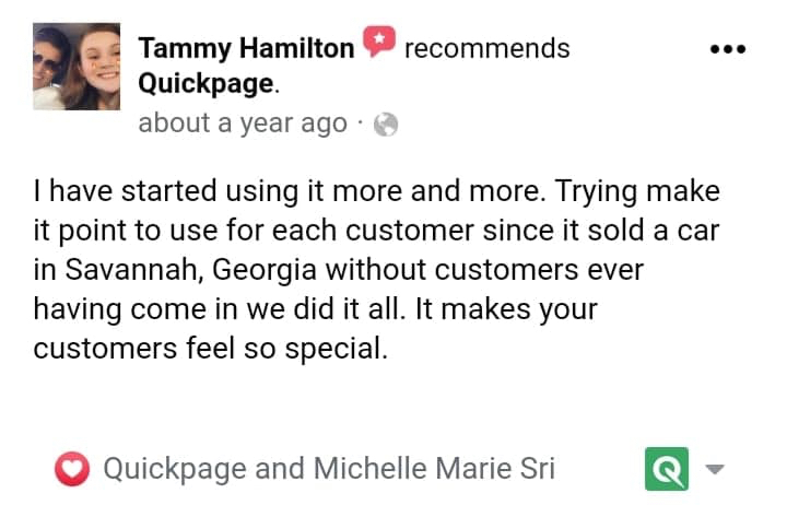 Customer review of Quickpage